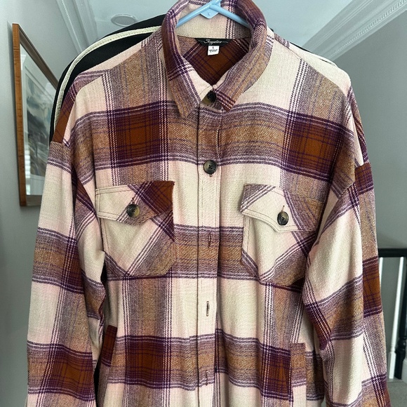 Oversized flannel shirt/shacket, size L - Picture 1 of 3